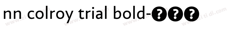 nn colroy trial bold字体转换